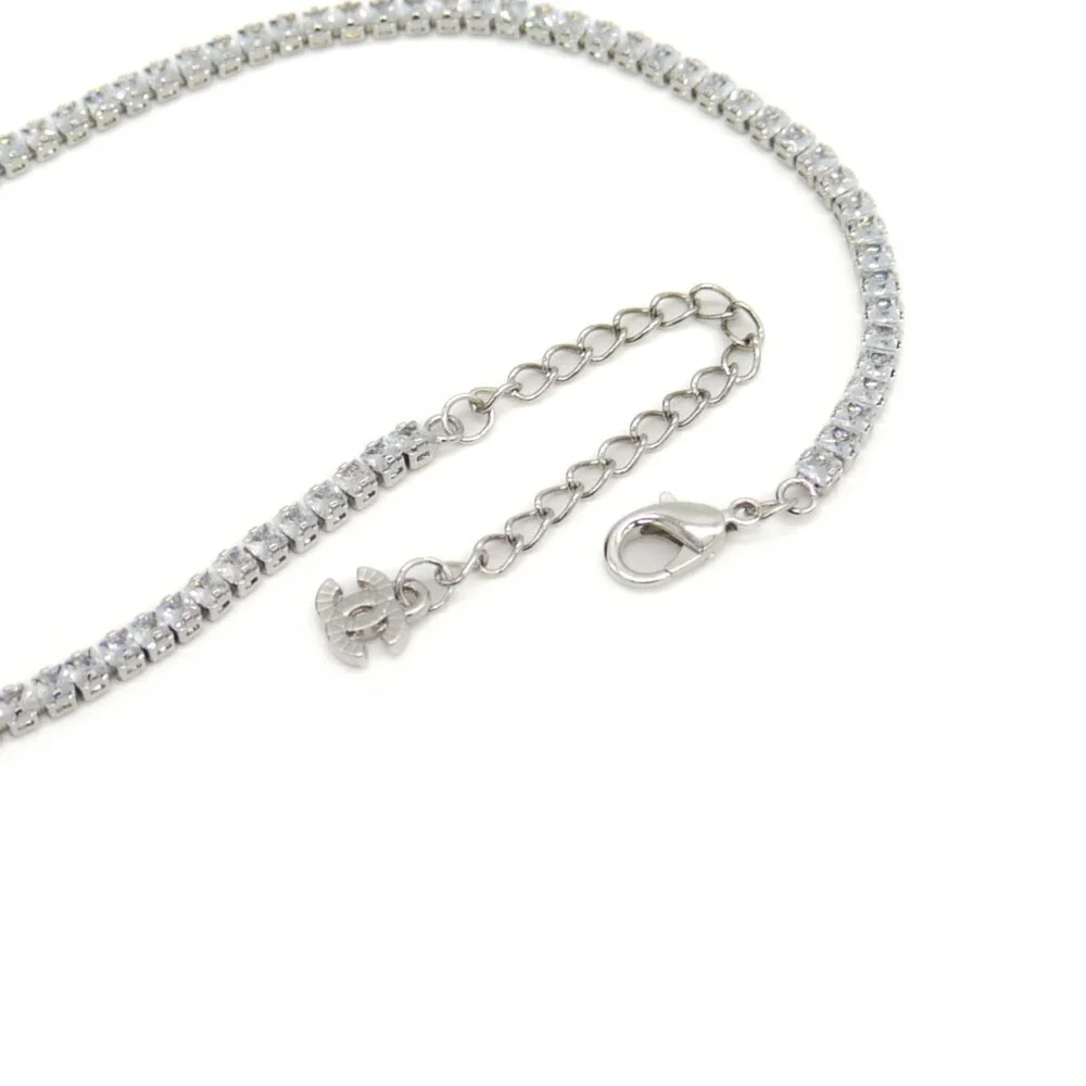 CHANEL Pink Logo Necklace